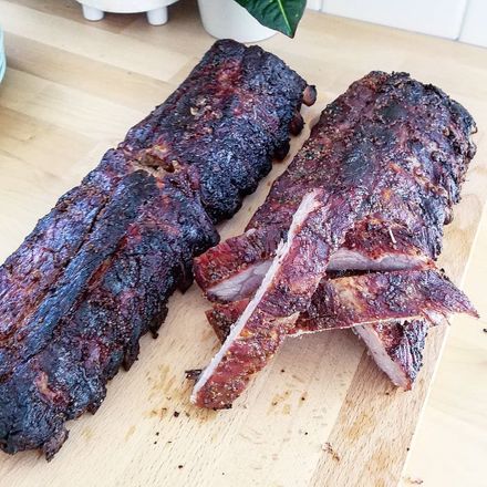Kick-off with honey mustard oven-roasted ribs...